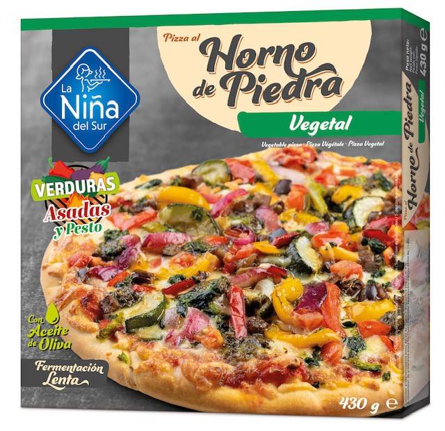 E805 : Horno De Piedra Pizza Vegetal 430Gr ( 6pc par colis )