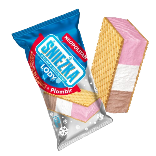 U118 : Snieska Glace Sandwich Choco Vanille Fraise 180ml (30 Pc par colis)