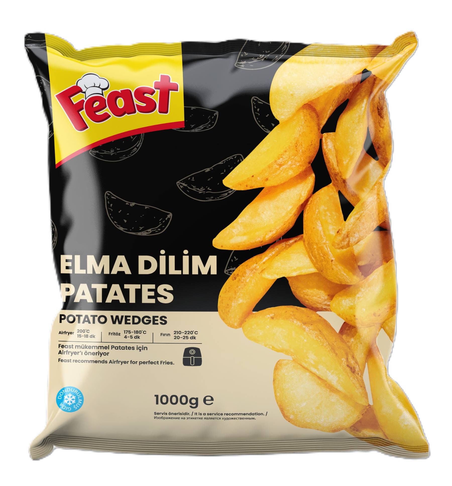 F311 : Feast Wedges Potatoes 1000Gr (10pc par colis)