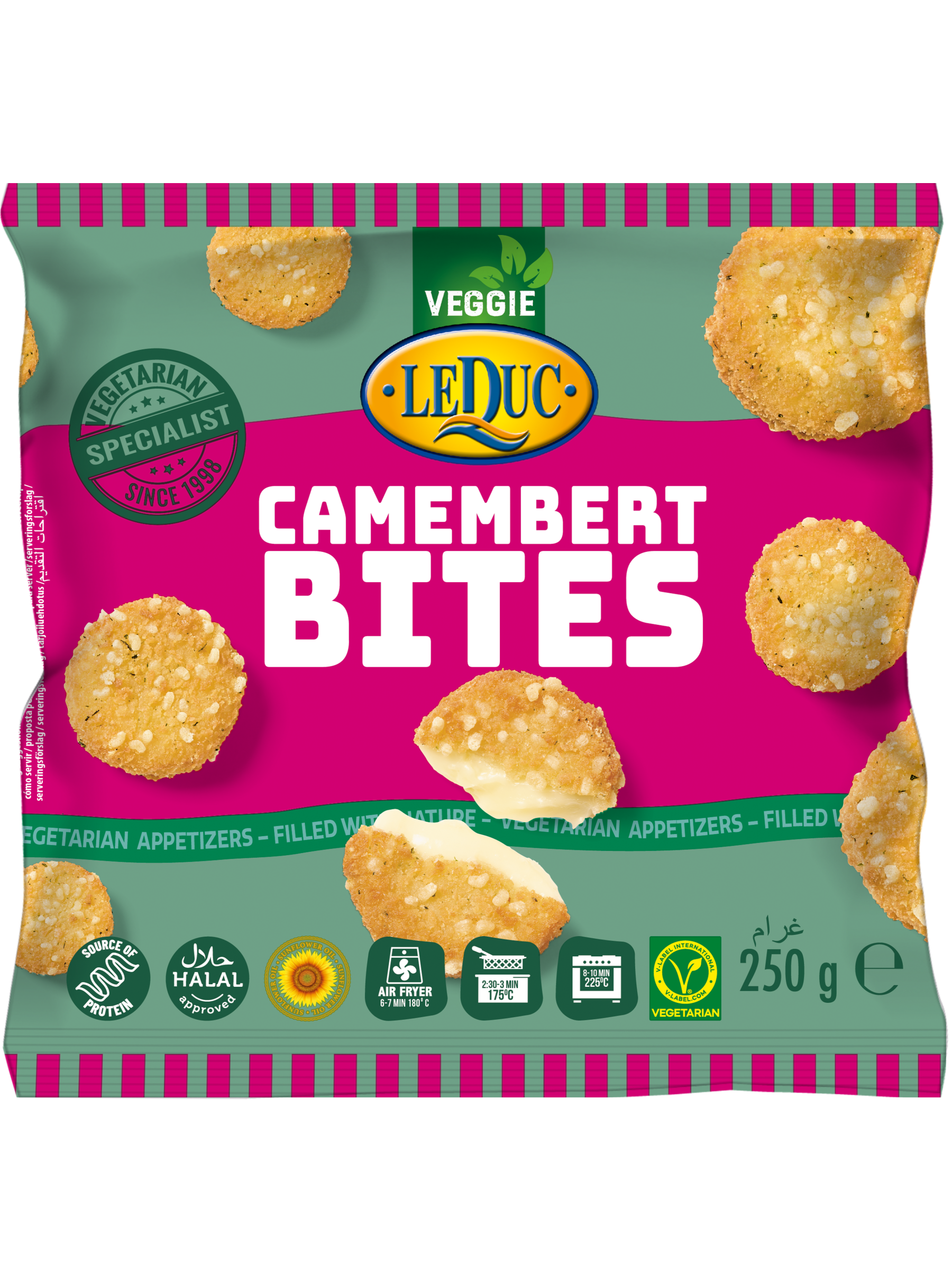 F101 : LEDUC Camembert Bites 250GR  ( 12pc par colis )