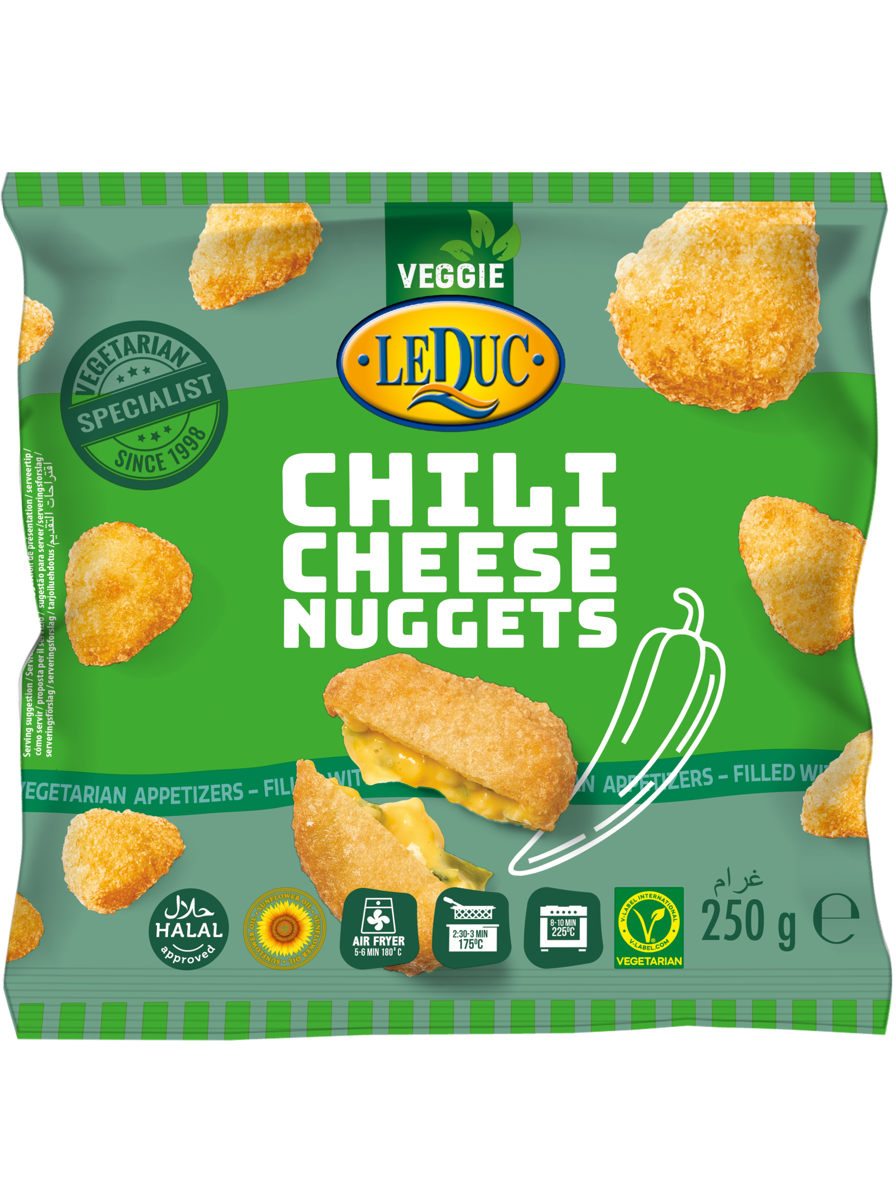 F103 : LEDUC Chili Cheese Nuggets 250Gr ( 12pc par colis )