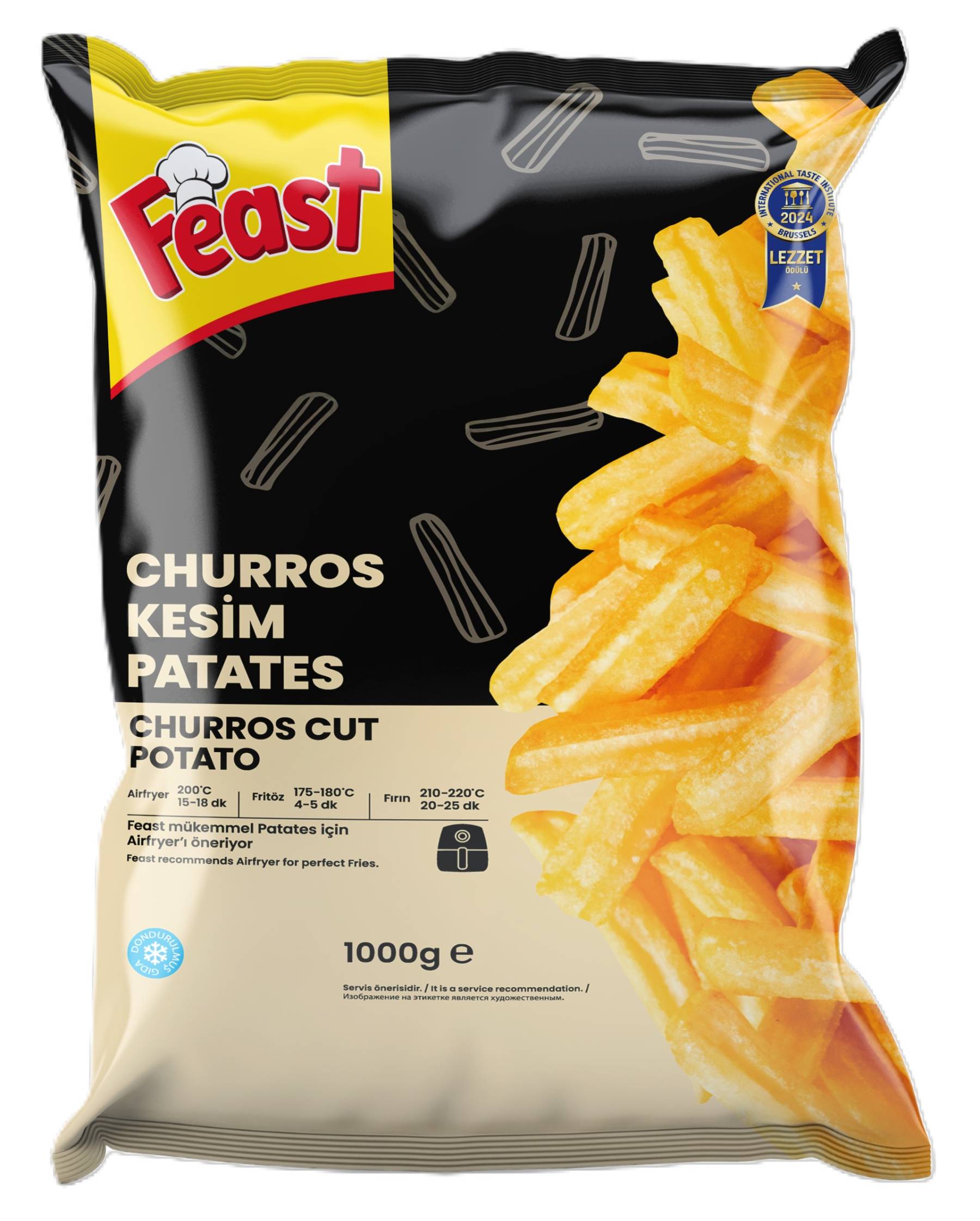 F303 : Feast Frites Style Churros 1 Kg (10pc par colis)