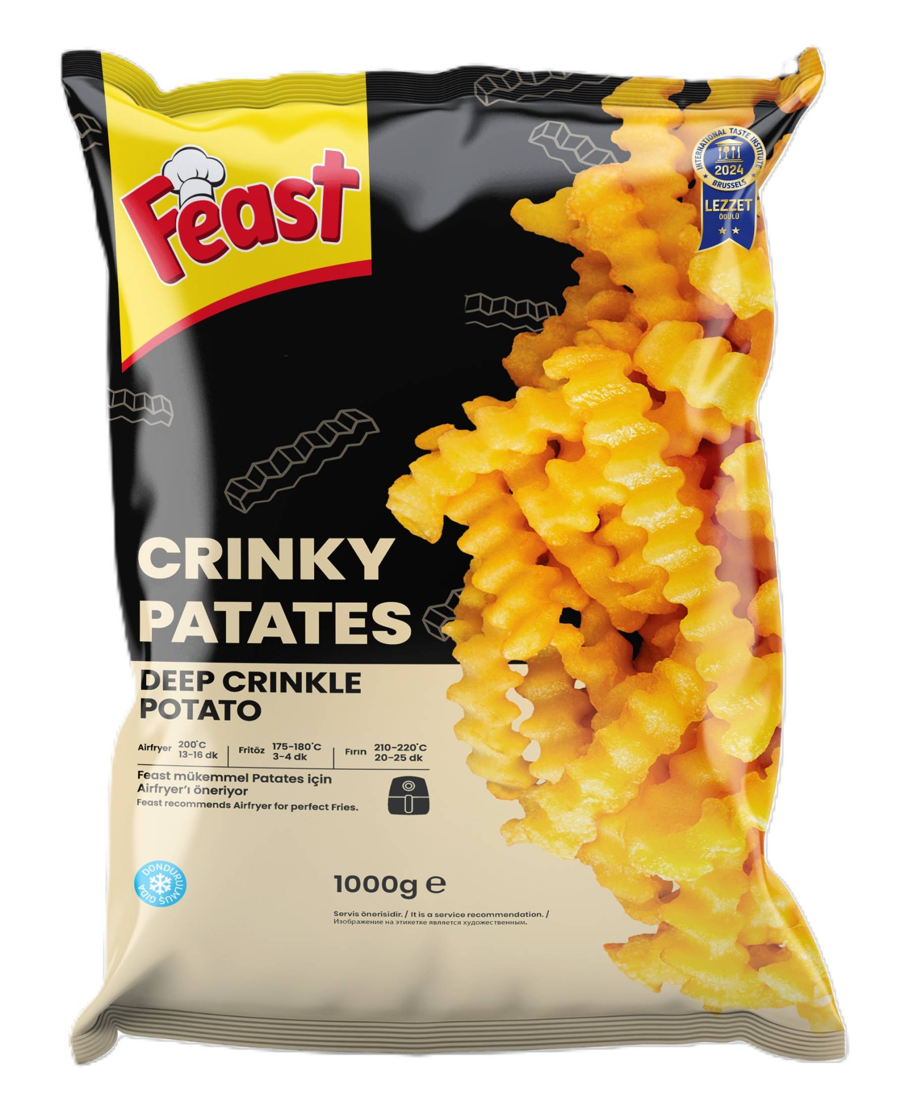 F304 : Feast Frites Crinky 1 Kg (10pc par colis)