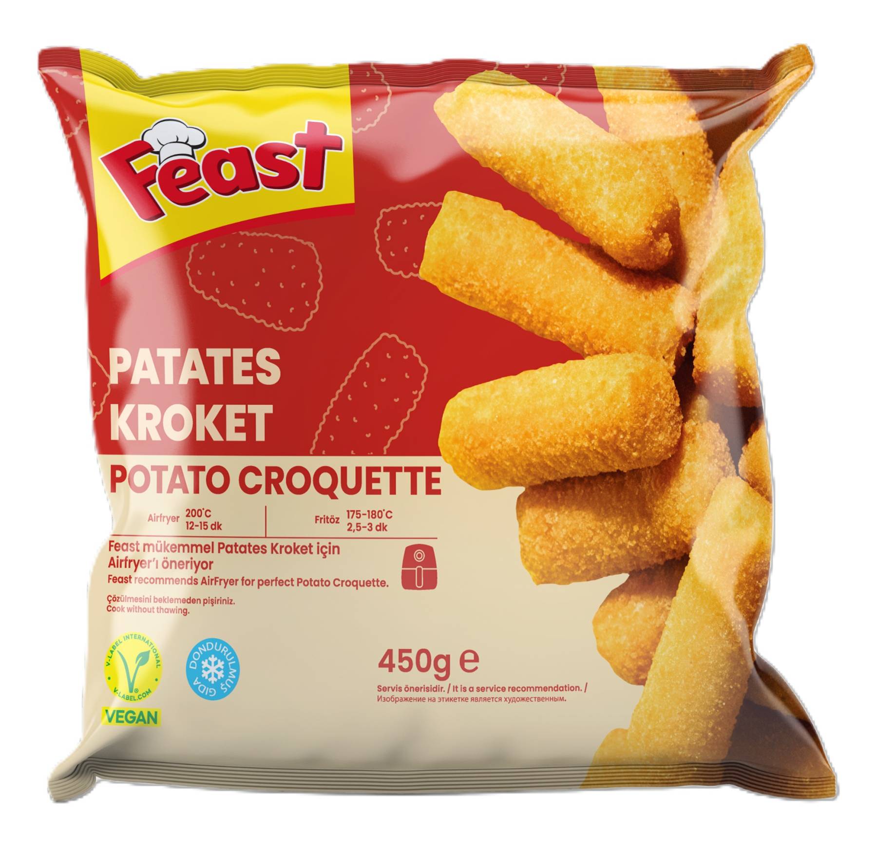 F313 : Feast Croquettes de Pomme De Terre 450Gr (16pc par colis)