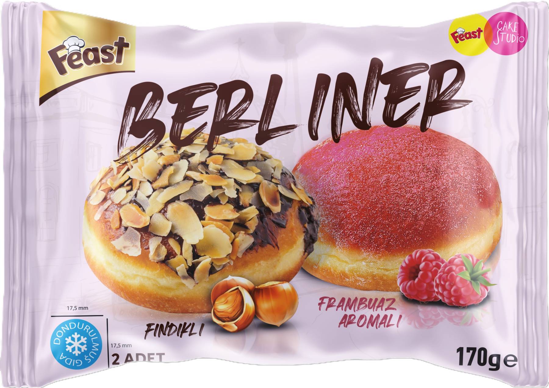 U133 : Feast 2 Cake Noisette - Framboise 170Gr (6pc par colis)