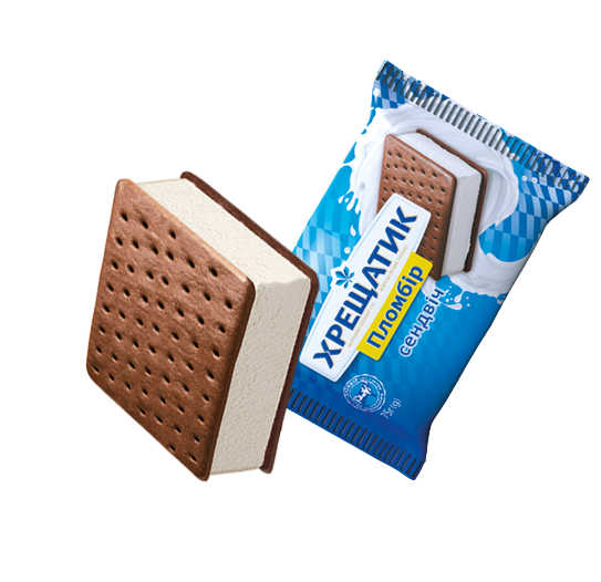 U119 : Kreshatik Glace Sandwich Chocolat 130ml (30Pc par colis)
