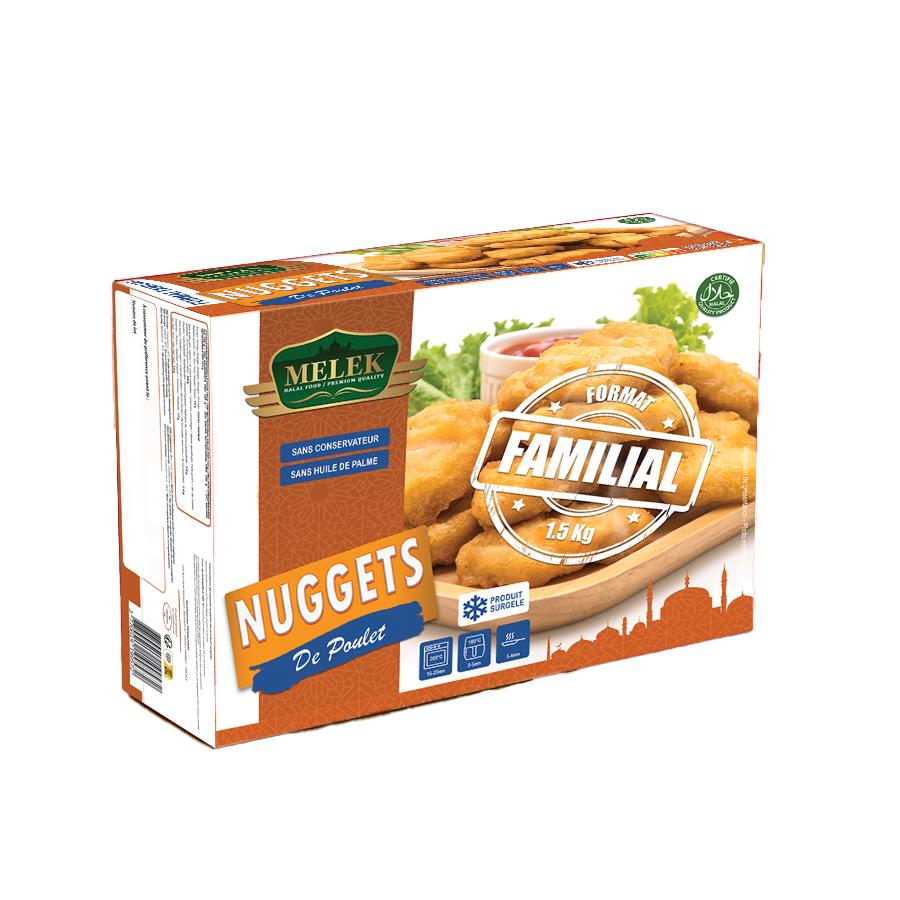 E202 : MELEK NUGGETS DE POULET 1.5KG (1pc par colis)