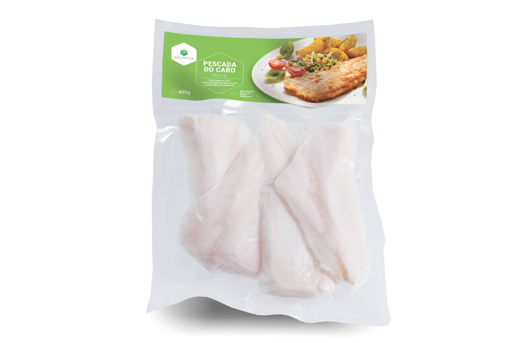 P400 : Gelpeixe Filet de Merlu Blanc S.V. 400Gr (10 Pcs par colis)