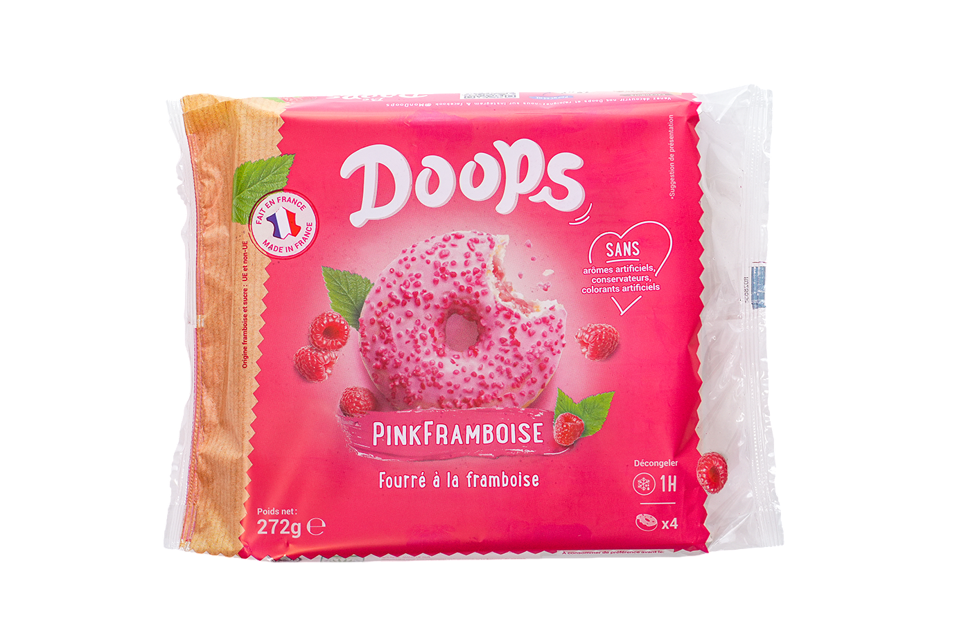 U180 : DOOPS Donuts Pinkframboise x4 272GR (10pc par colis)