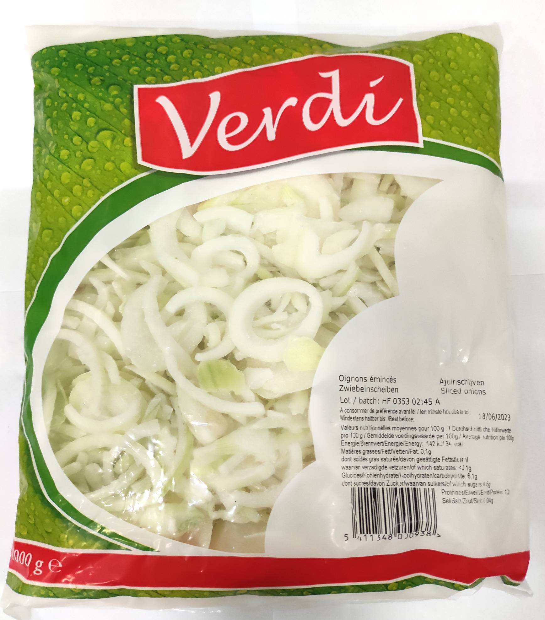 L180 : Verdi oignon Émincés 1KG (10 Pc par colis)