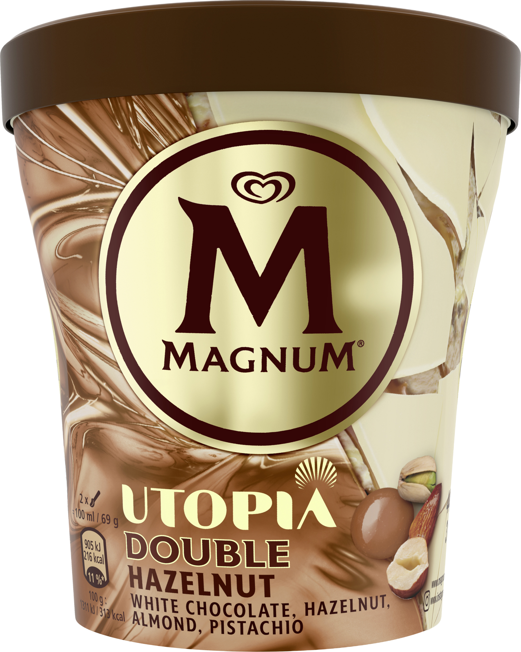 D122 : MAGNUM Pot Double Noisette 440ML (8 Pc par colis)