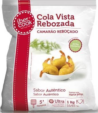 P210 : Ibercook Beignet de crevette avec queue 1000gr ( 2pc par colis ) 