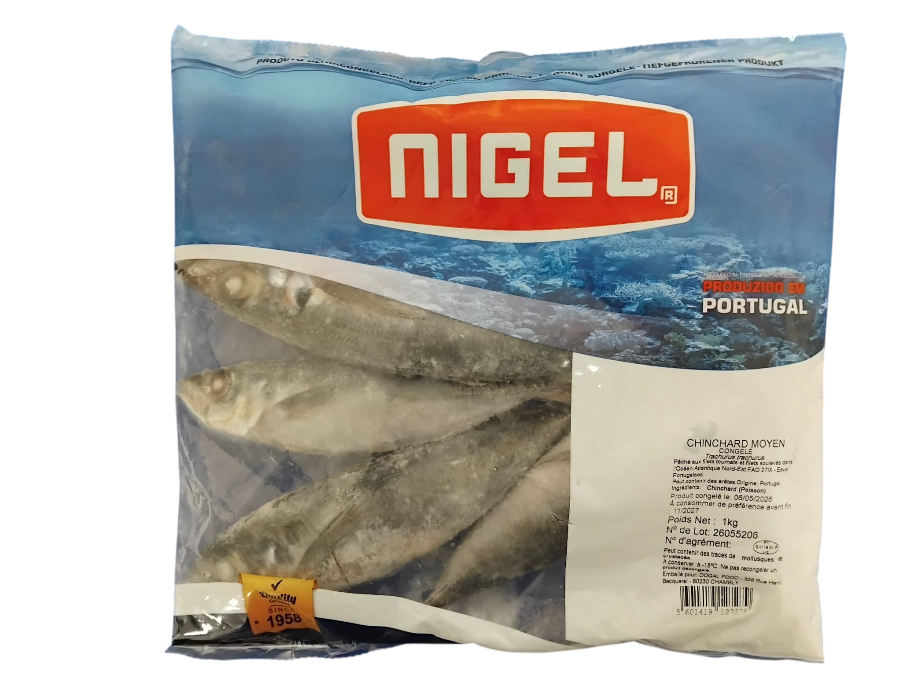 P410 : Nigel Chinchard moyen entier 1000gr ( 10pc par colis ) 